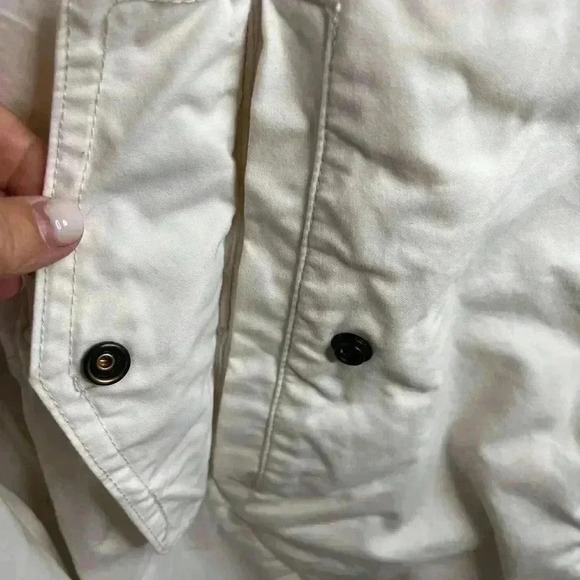 G Star  Raw Long White Coat Size Medium - Picture 4 of 12